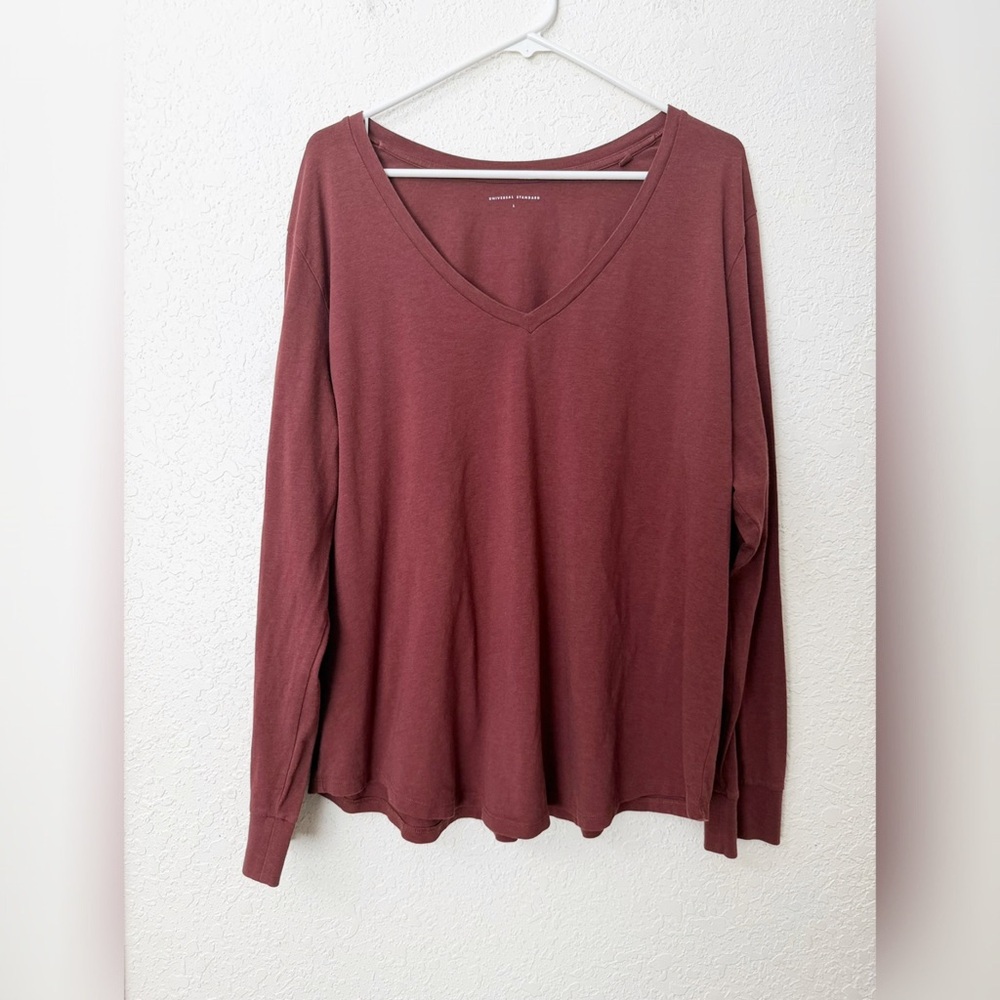 Universal Standards Long Sleeve V Rex Shirt